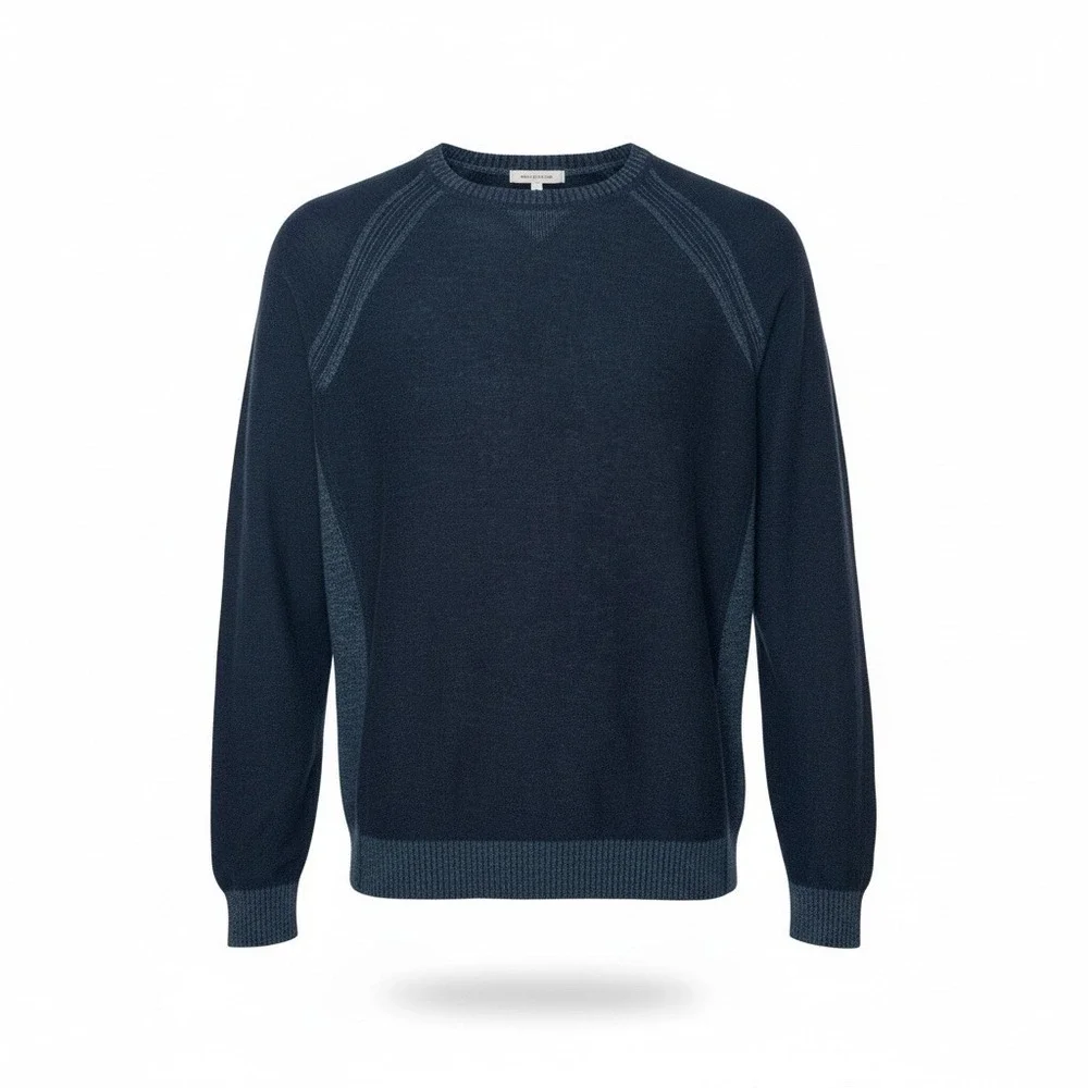 Tommy Bahama‎ Men's Reversible Cashmere Blend Crew Sweater - Ocean Deep M